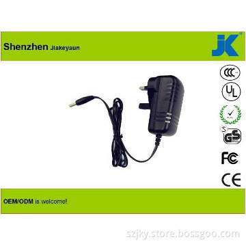 AC power adapter 9V1.5A BS plug,with CE,GS,CB certificate